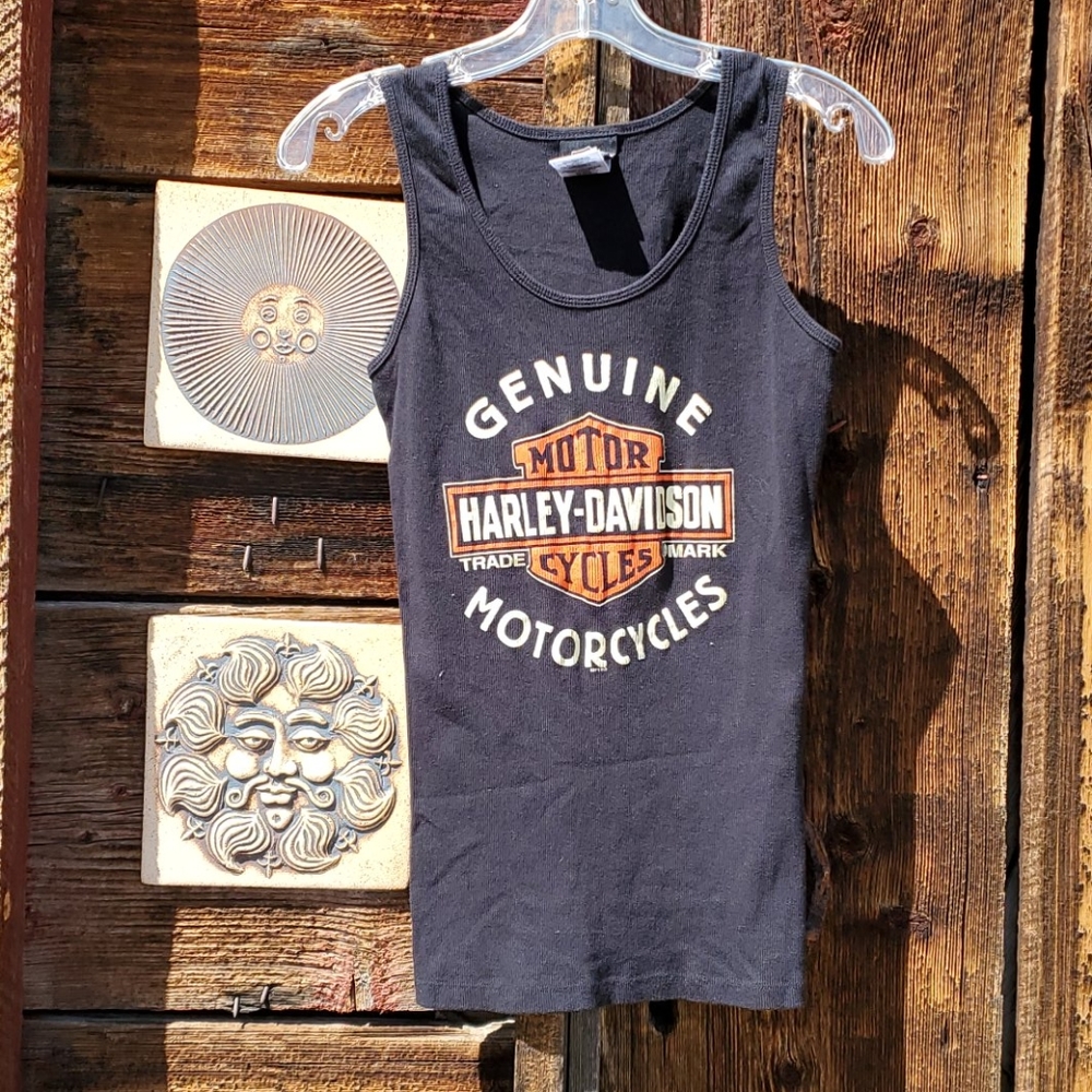 Harley-Davidson back ribbed tank top